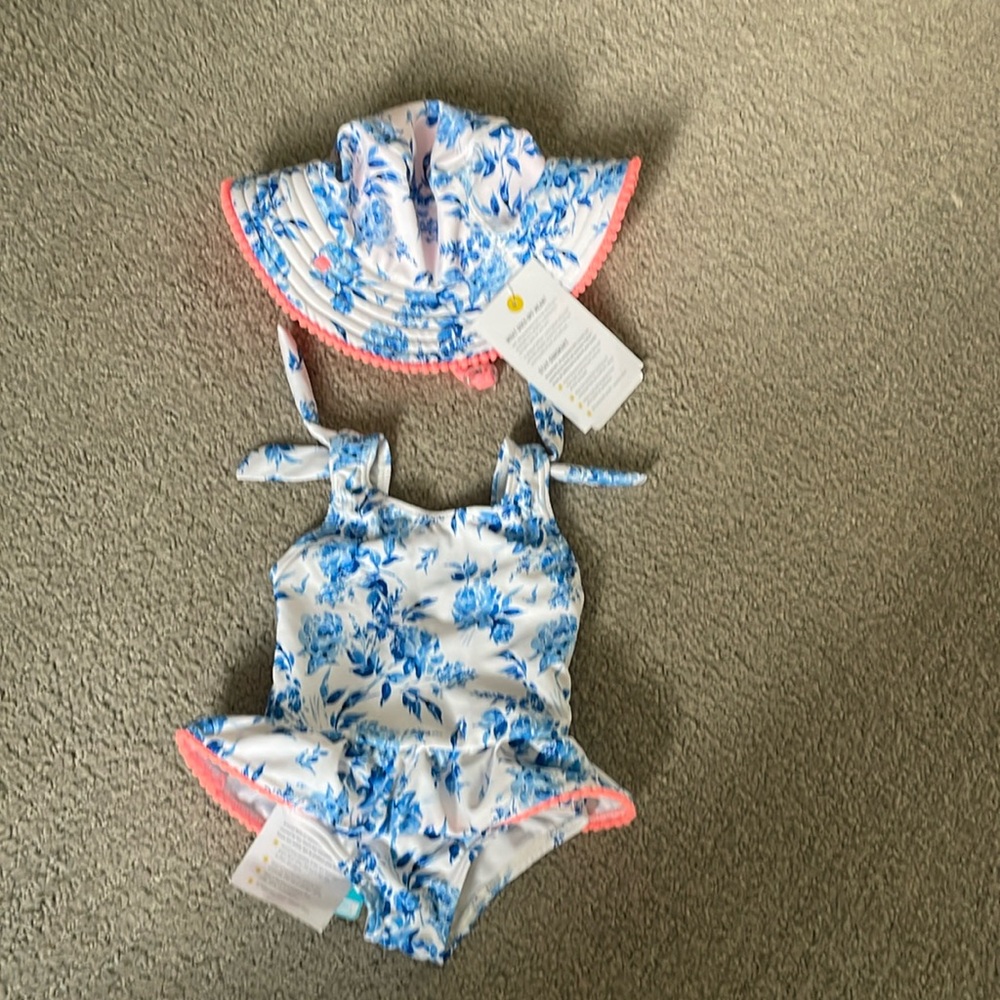 NWT Snapperrock bathing suit & sun hat.